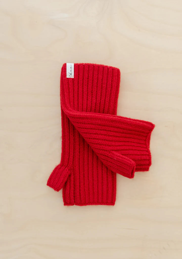 Cashmere & Merino Wristwarmers, Red
