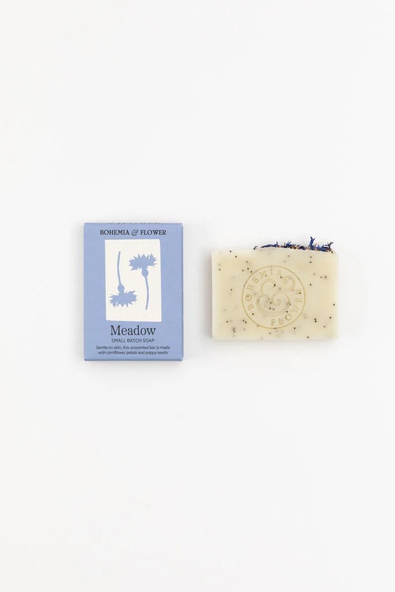 Meadow Soap - Cornflower & Poppy Seed, Unscented