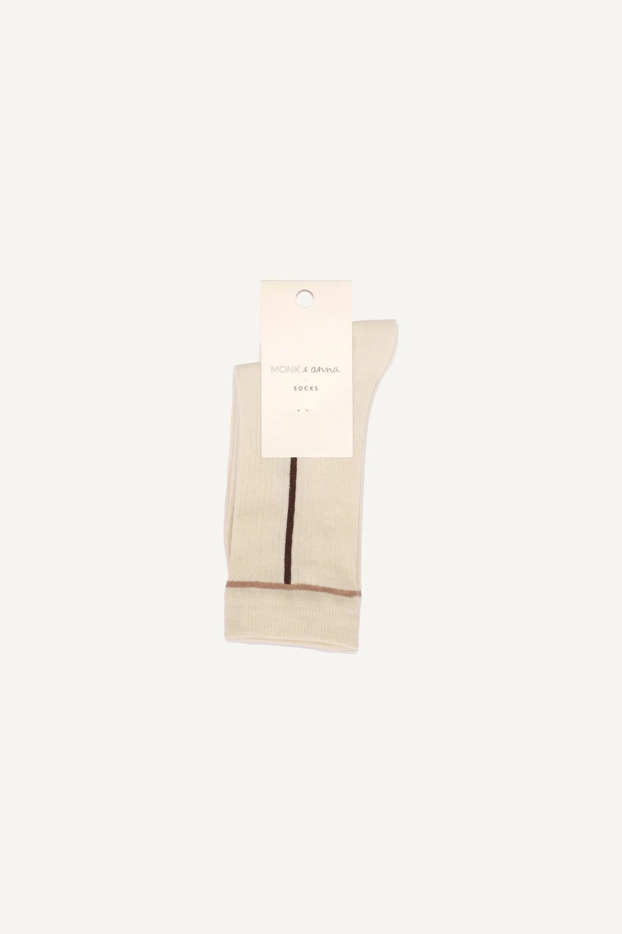 Cotton Socks, Graphic Line, Stone