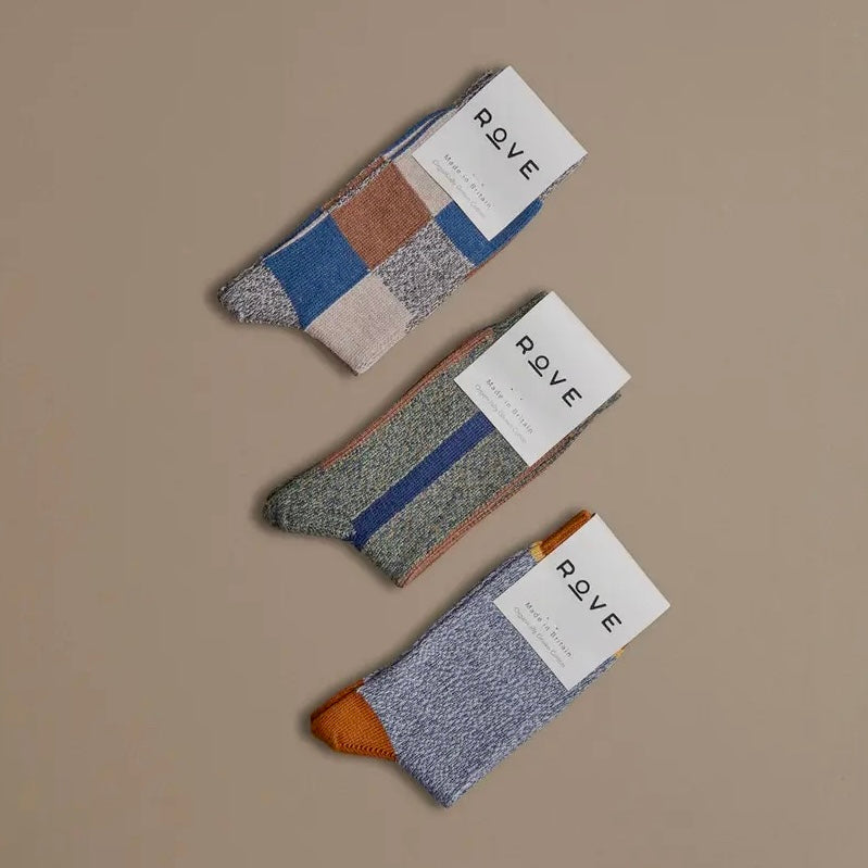 Organic Cotton Socks, Plain Blue Marl