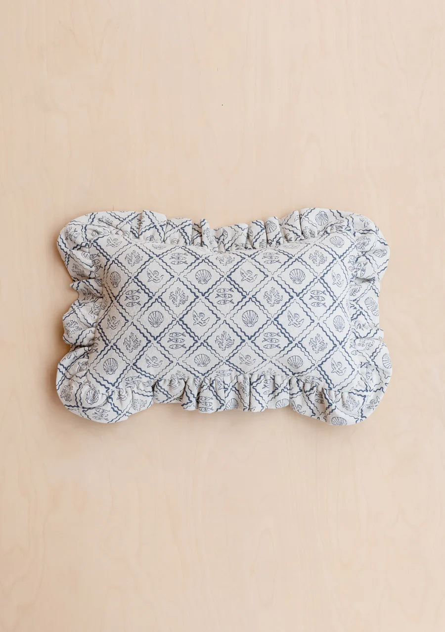Cotton Cushion in Blue Trinket