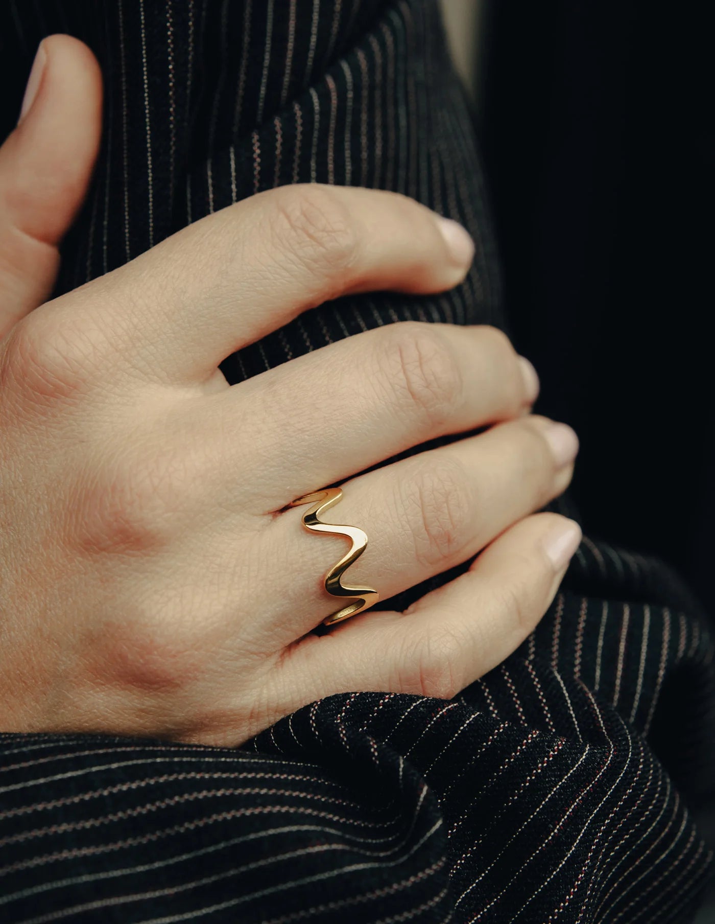 Gold Wave Ring