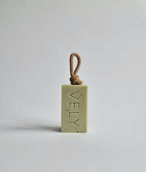 Soap on a Rope "Early Morning" with Green Clay and Mint