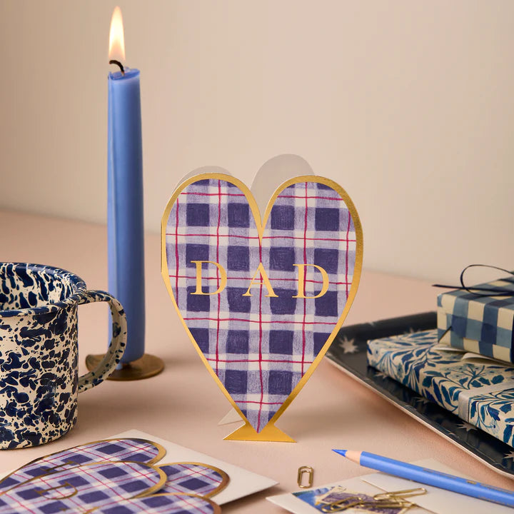 Tartan Heart 'Dad' Card