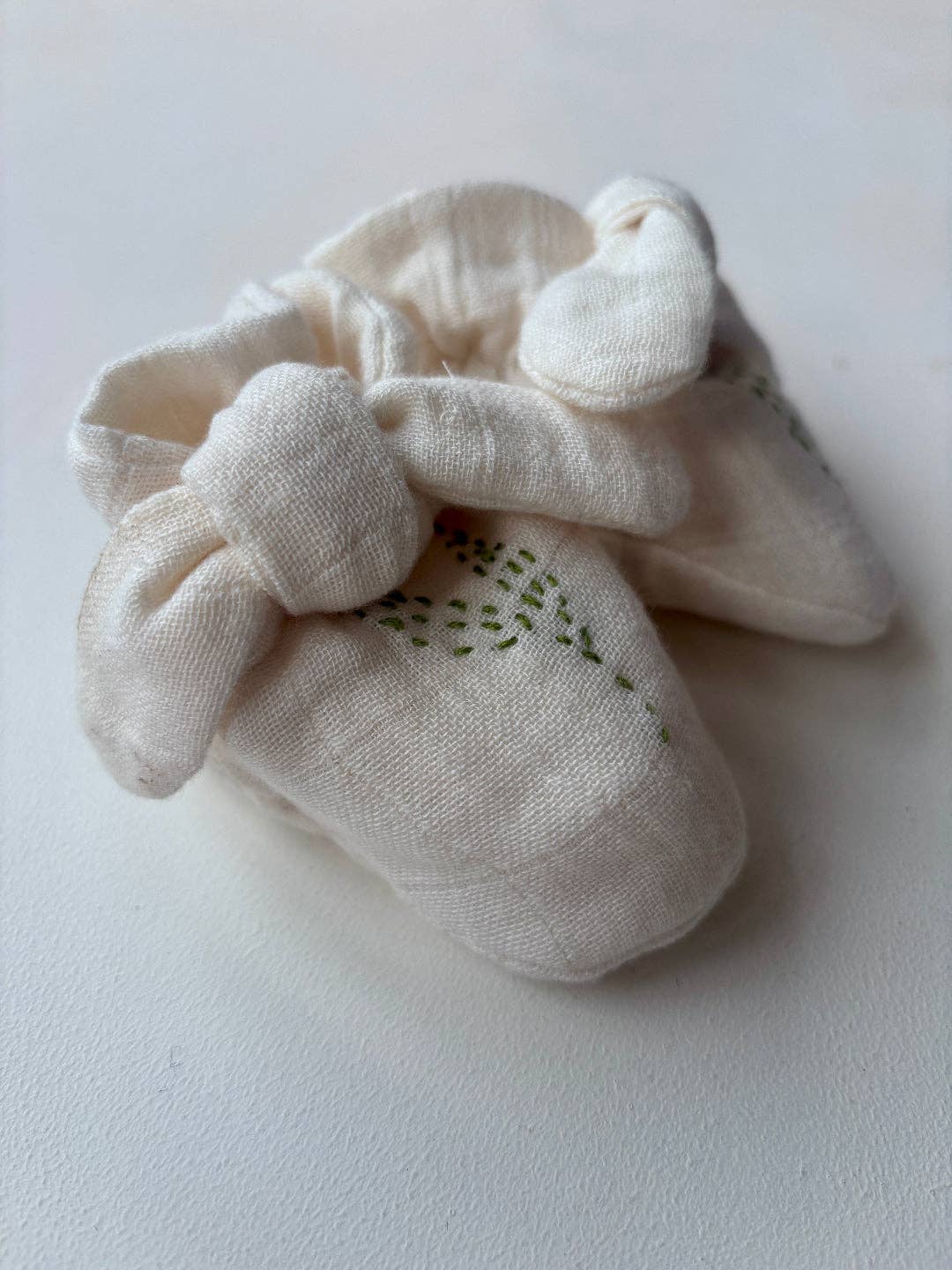 Organic Cotton Muslin Booties, 0-6 months
