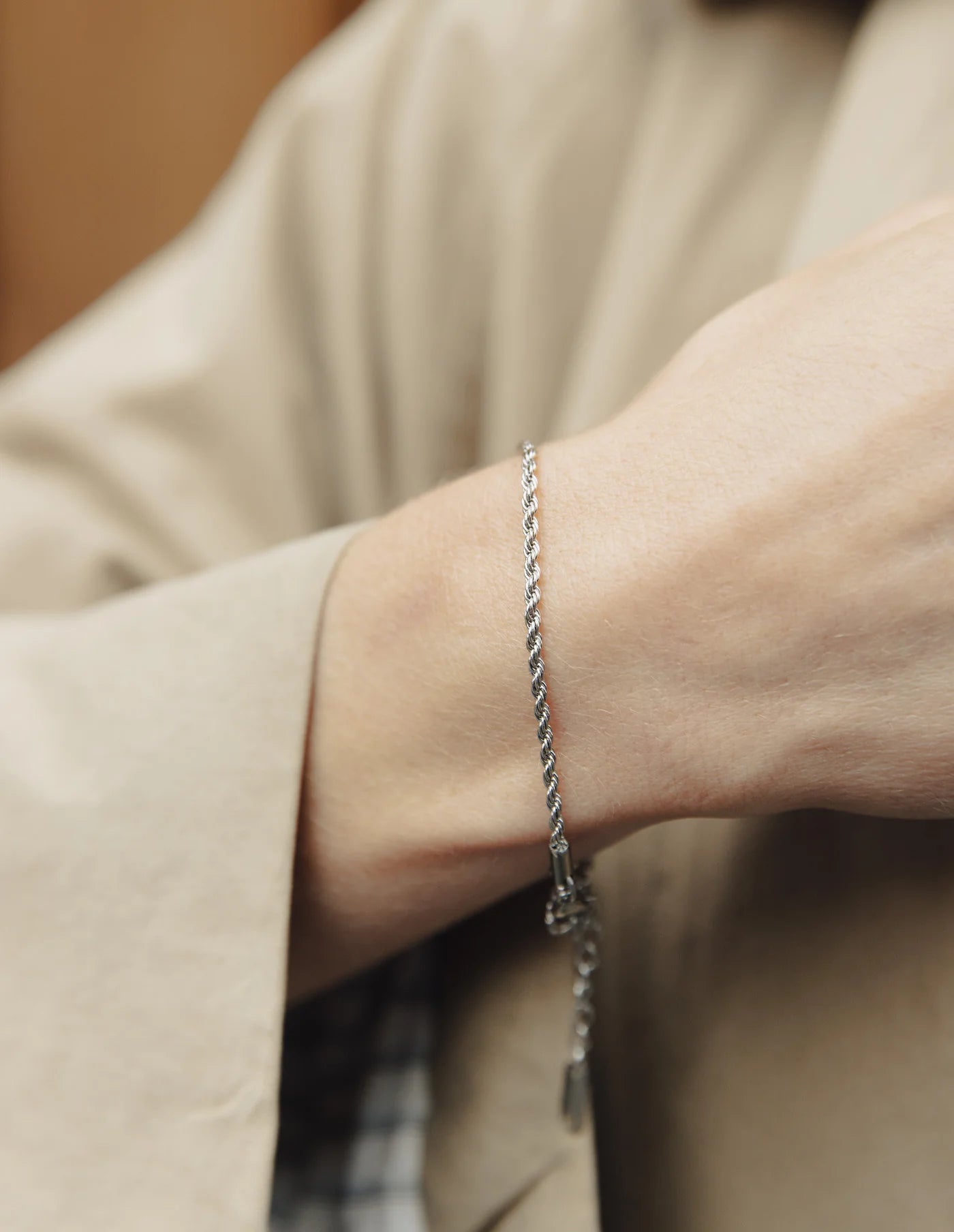 Silver Rope Twist Bracelet