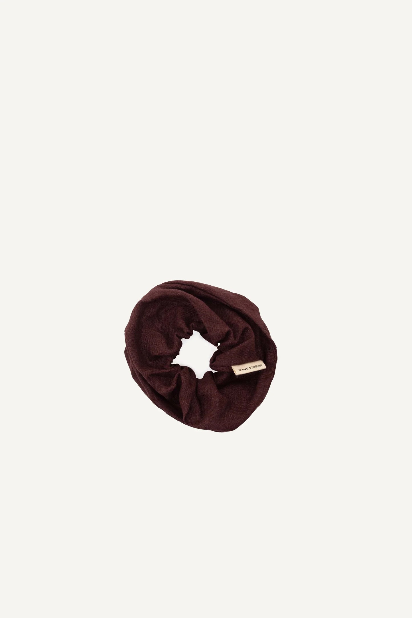 Linen Scrunchie, Mahogany