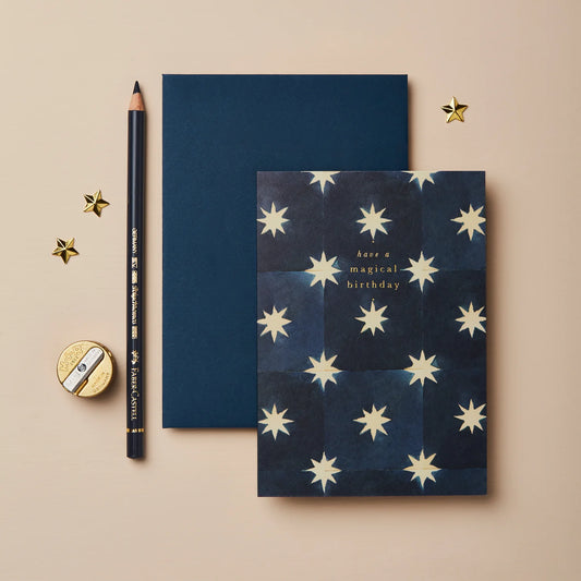 Navy Stars Card  'Magical Birthday'
