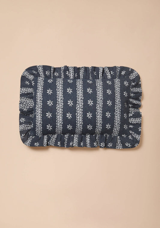 Cushion in Blue Swirl Stripe