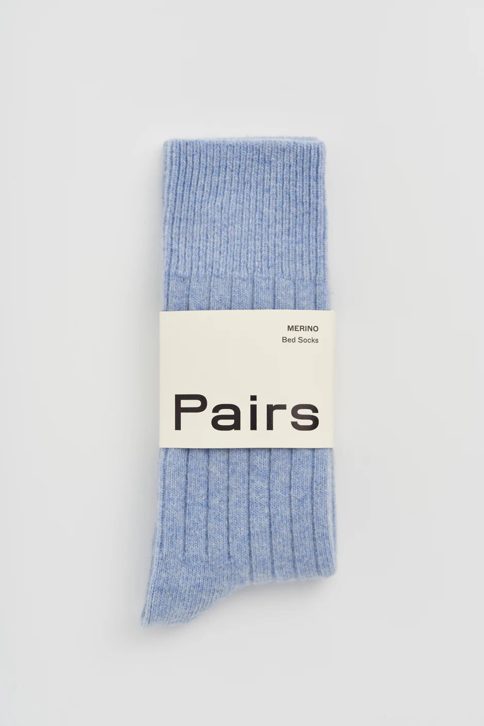 Merino Bed Socks, Morning Blue