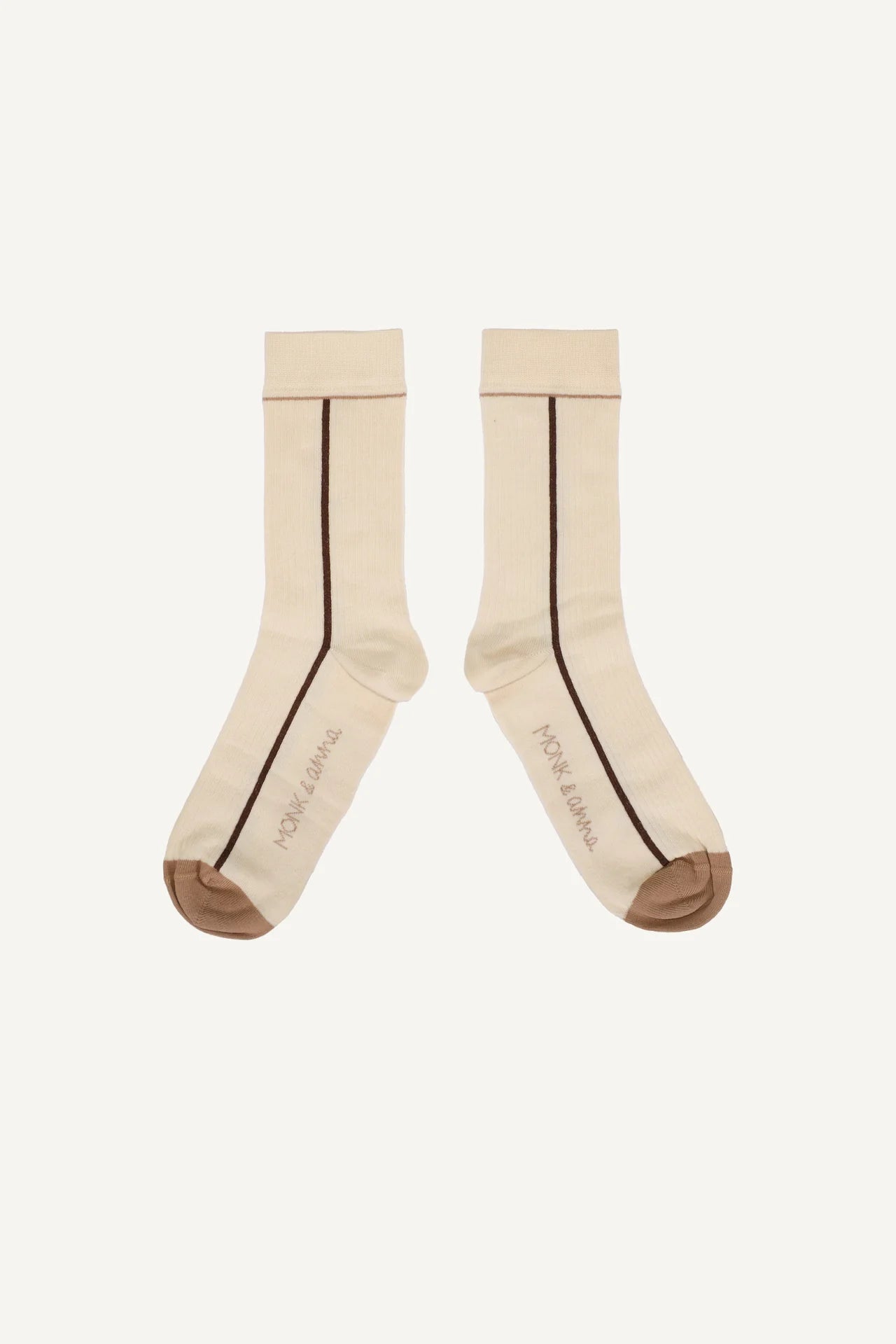 Cotton Socks, Graphic Line, Stone