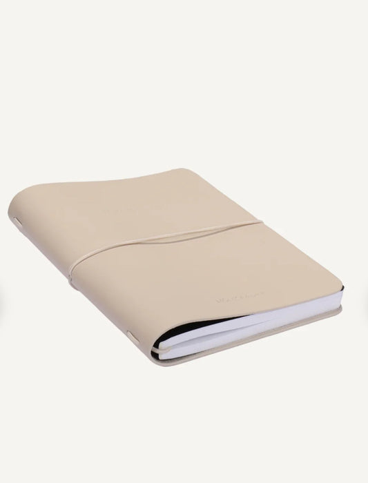 Vegan Leather bound Notebook, Stone