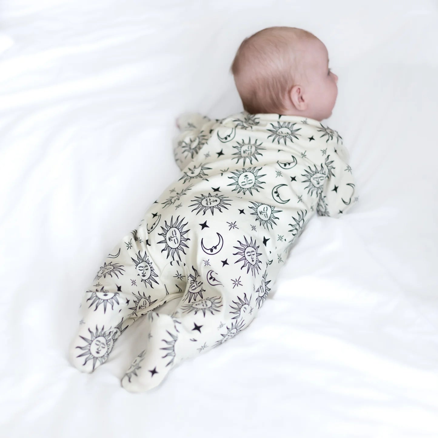 Sun and Moon Cotton Sleepsuit