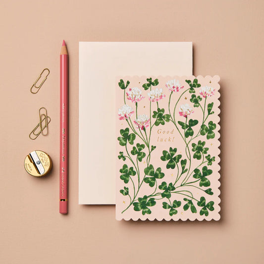 Clover Good Luck Card