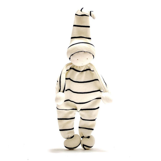 Organic Cotton Baby Comforter, Blue Stripe