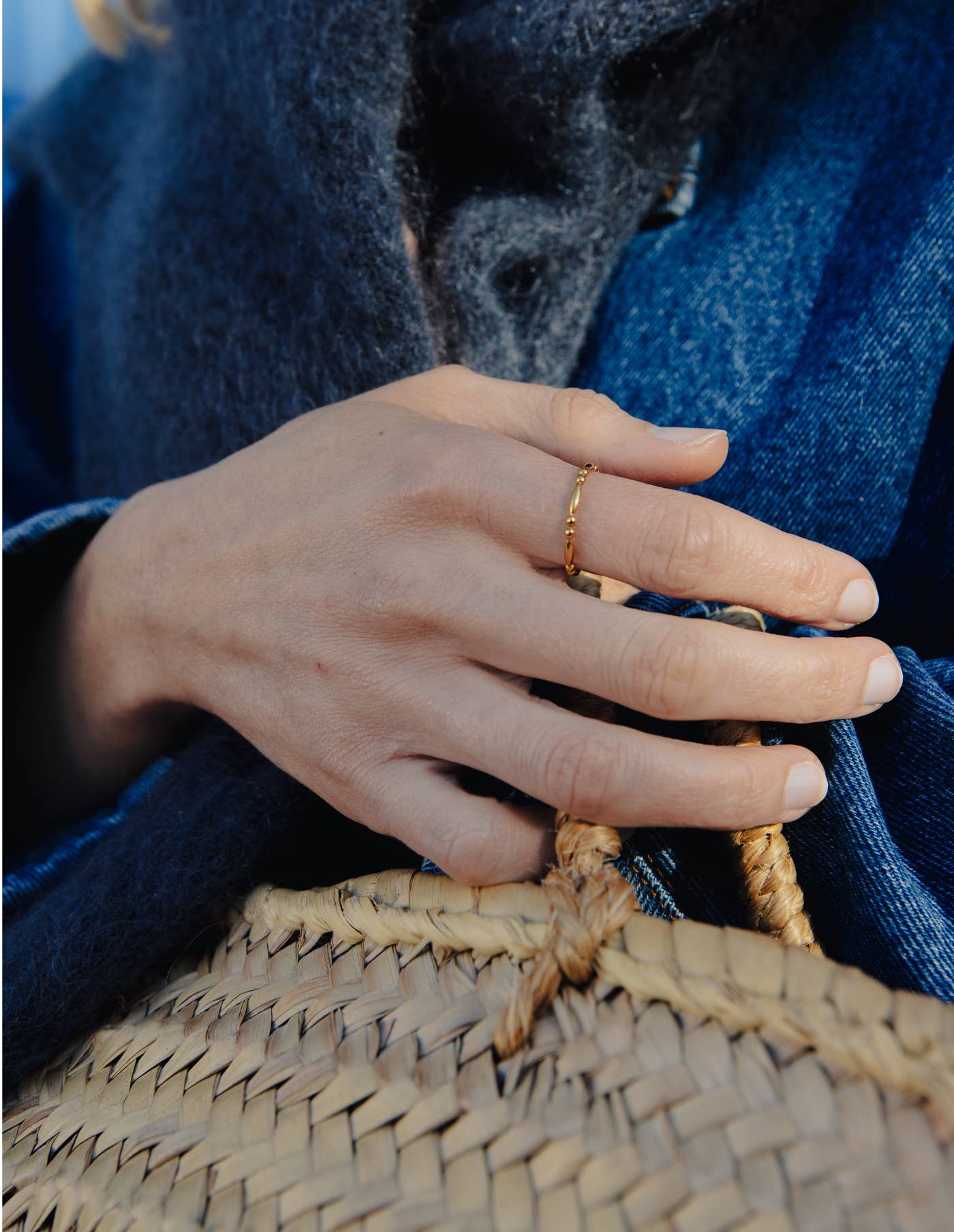 Gold Bead Detail Ring