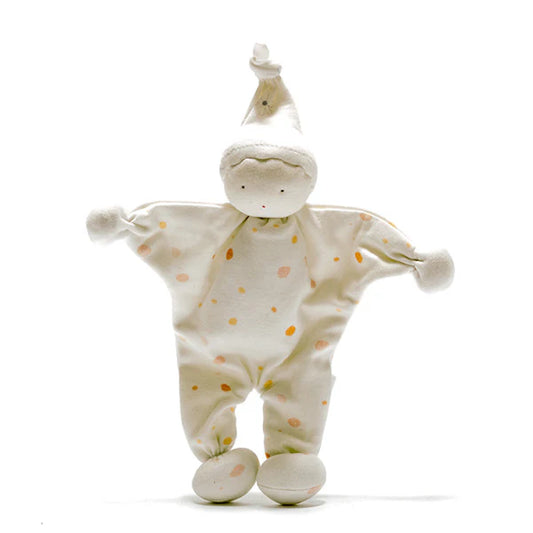 Baby Comforter Organic Cotton White with Watercolour Spots