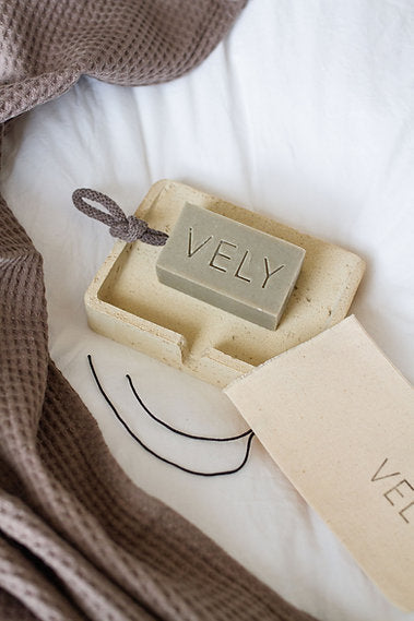 Dead Sea Clay Natural Handmade Soap On A Rope "Sea Meditation"