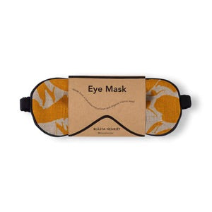 Eye Mask - Linen/Merino Navy and Yellow