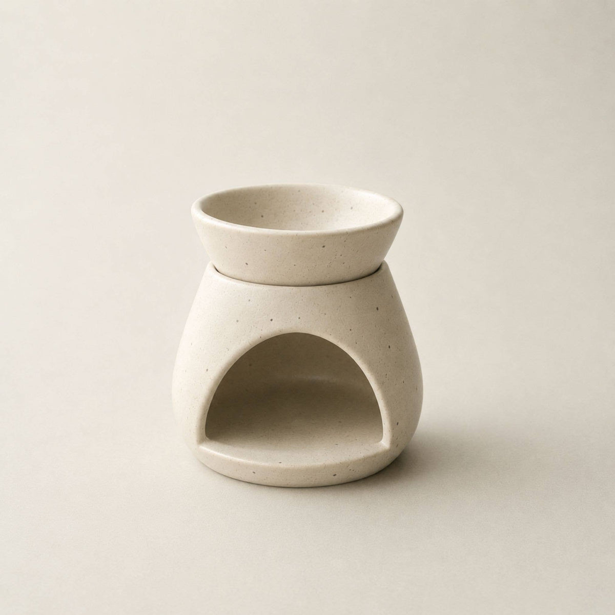 SUNU Stoneware Essential Oil Burner: Cream Sand