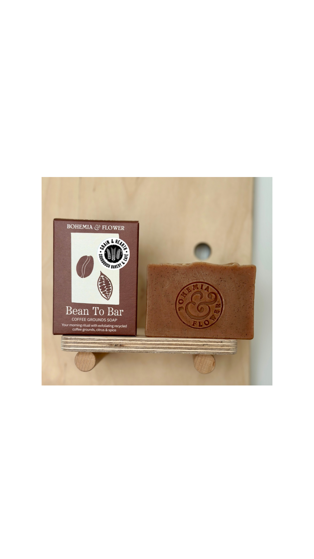 Coffee Grounds Natural Soap Bar - Citrus, Spice & Rosemary