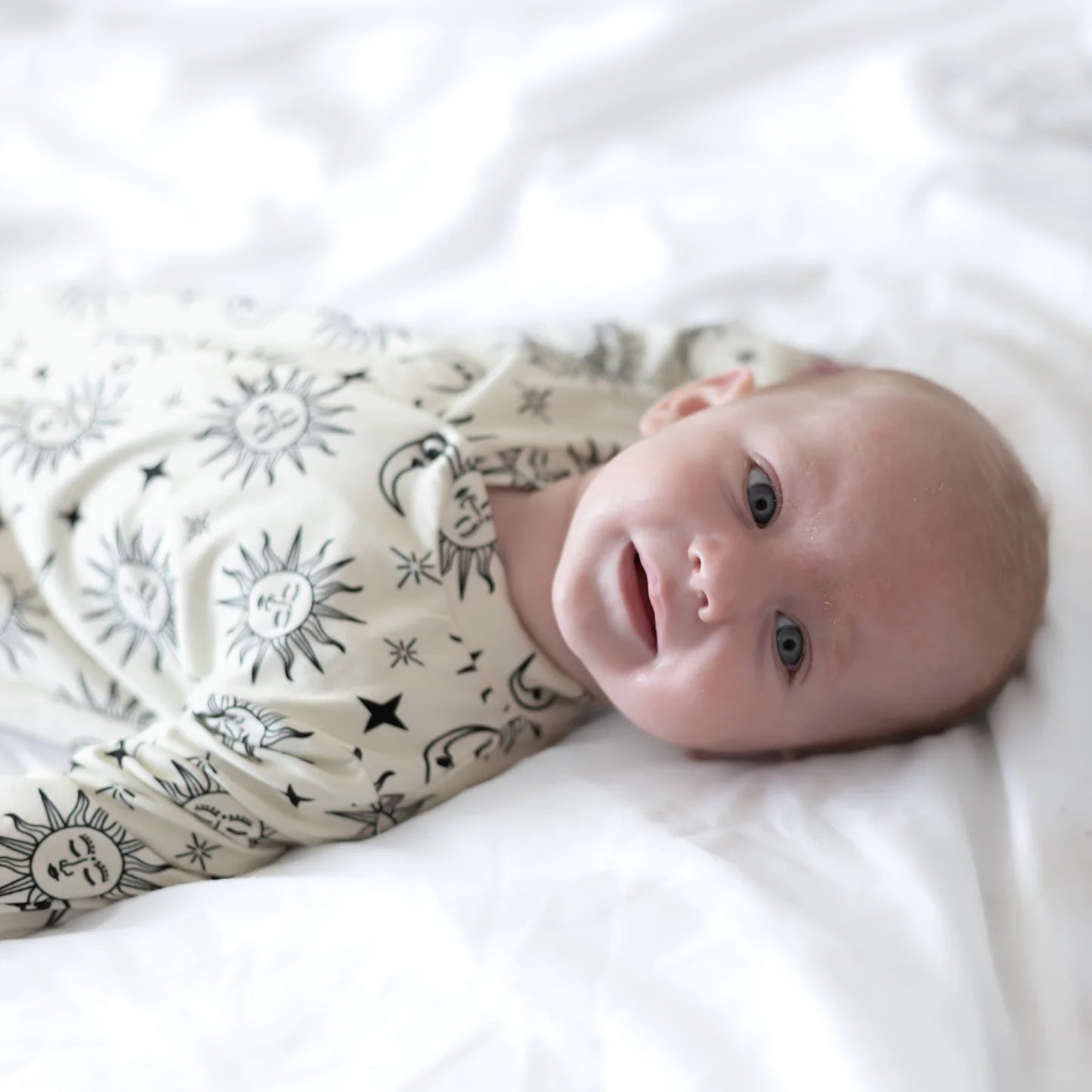 Sun and Moon Cotton Sleepsuit