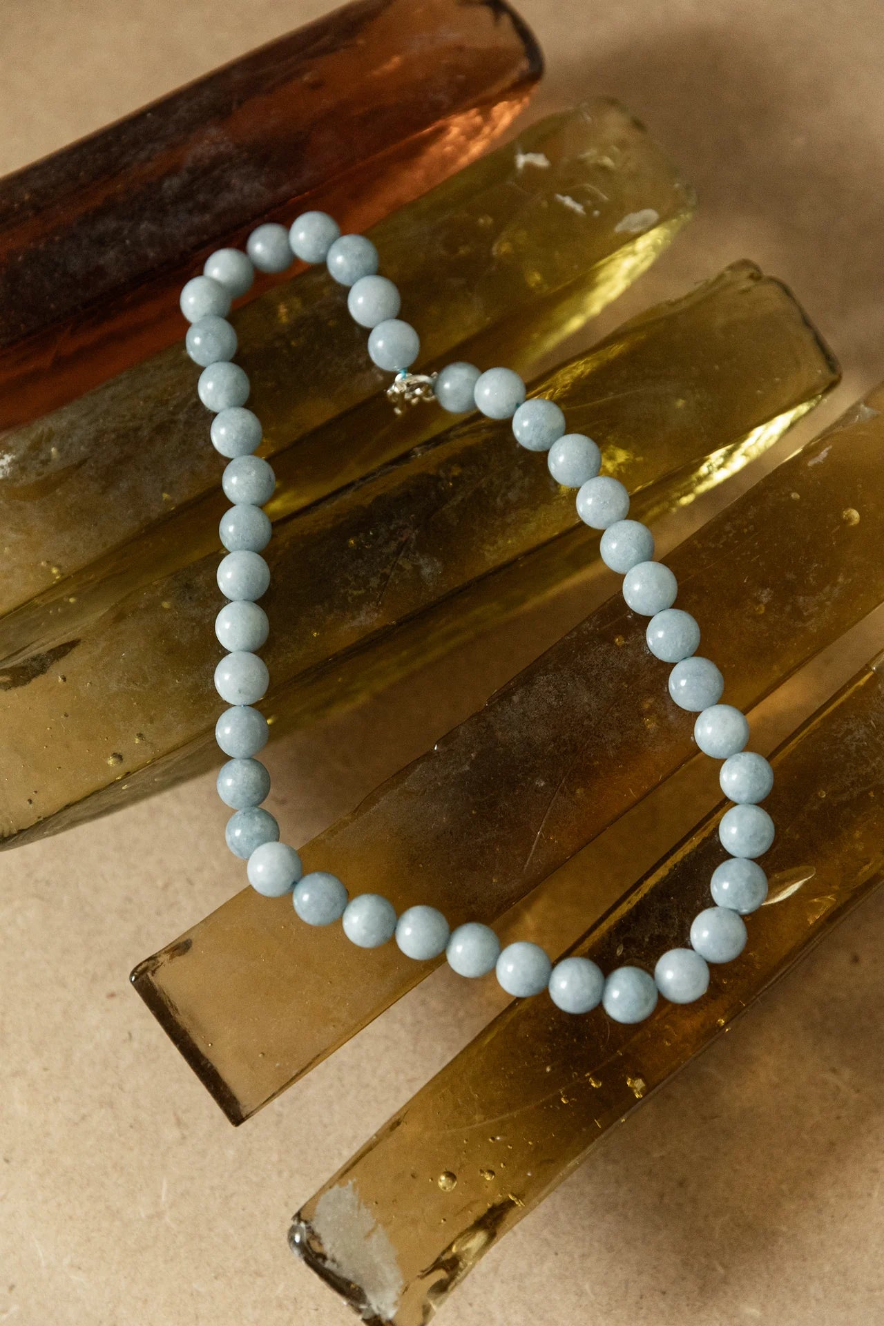 Beaded Necklace, Sky Blue