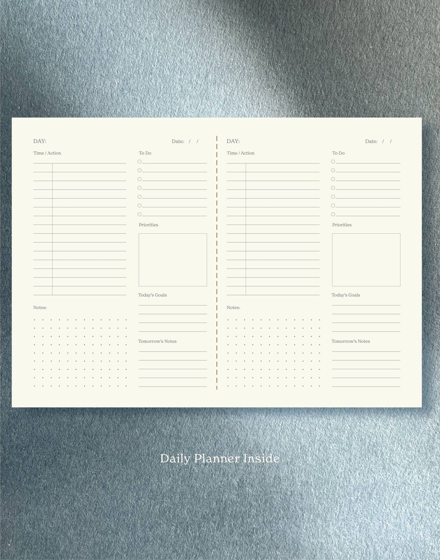 Daily Planner Notebook / Vita Series Blue: A5