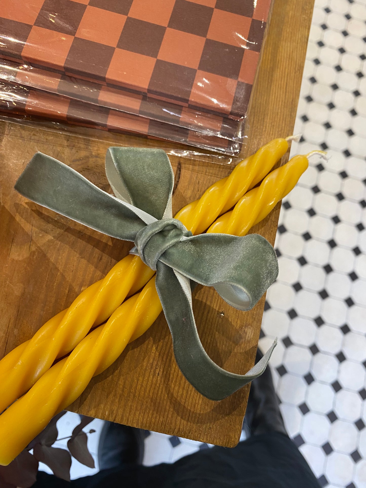 Beeswax Twisted Dinner Candle