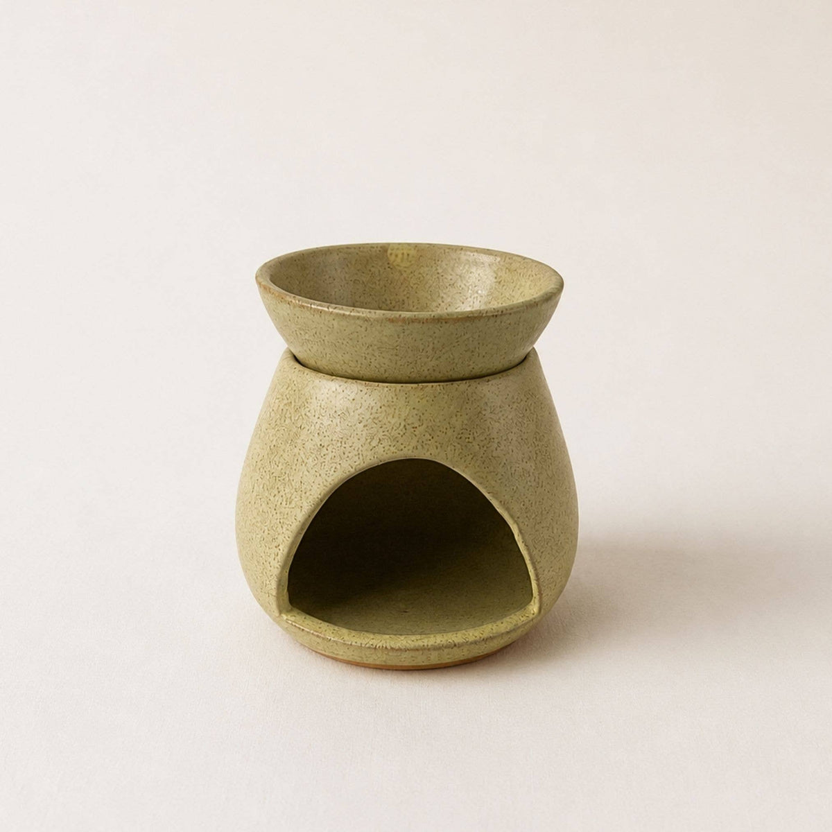 SUNU Stoneware Essential Oil Burner: Cream Sand