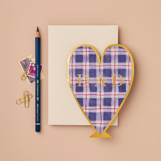 Tartan Heart 'Dad' Card