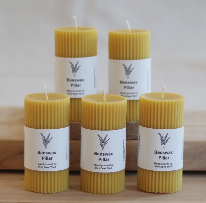 Ridged Pillar Candle