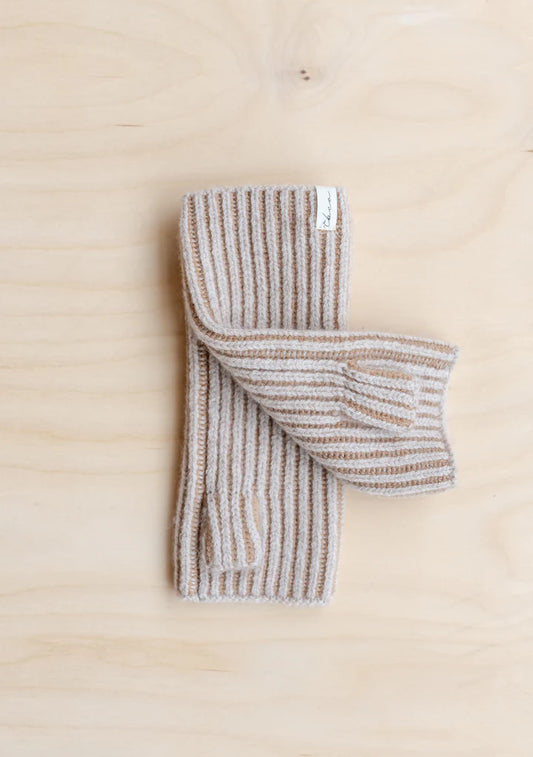 Oatmeal Two Tone Wrist Warmers