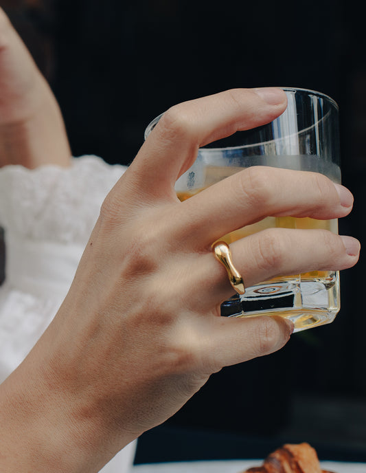 Gold Fluid Band Ring