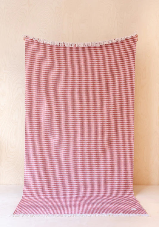 Cotton Throw, Pink Argyle