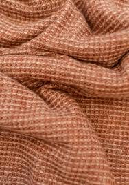 Recycled Wool Blanket, Rust Waffle