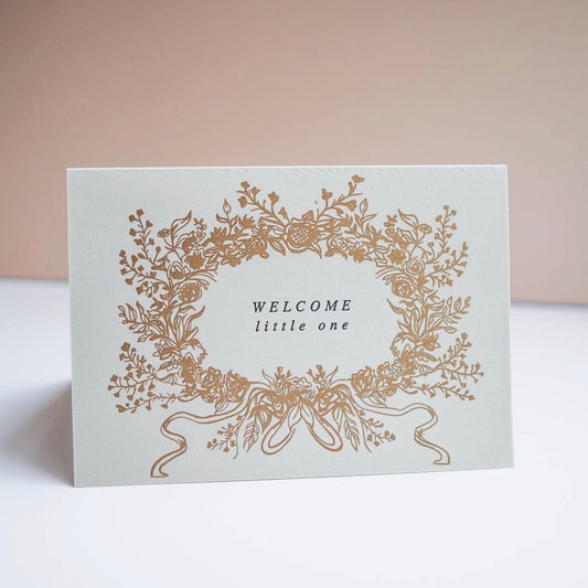 Welcome Little One Floral Card