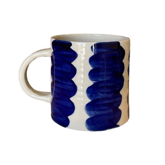 Cobalt Wiggle Mug - Pre Order, available from 1st Nov 2025