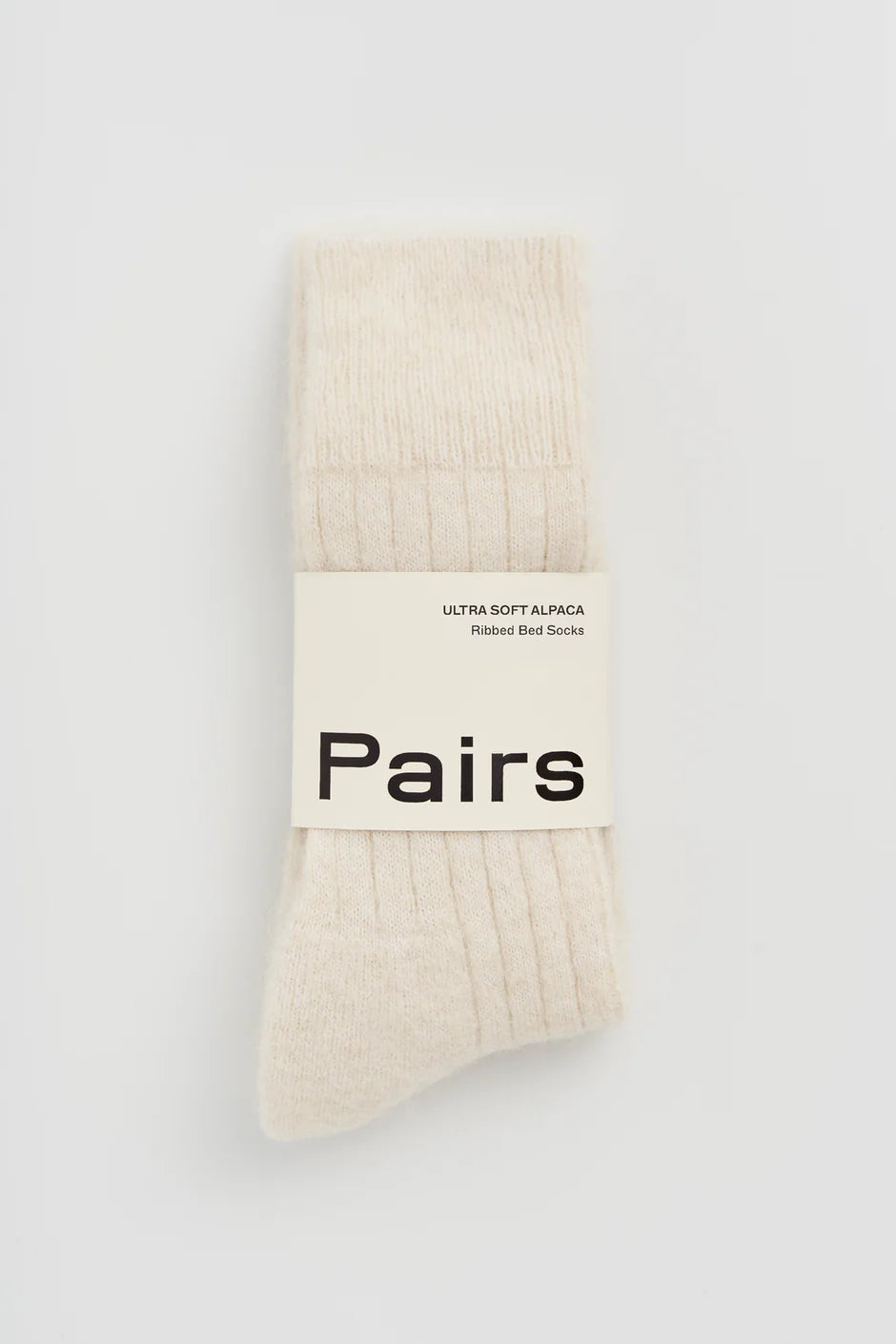 Merino Bed Socks, Clotted Cream
