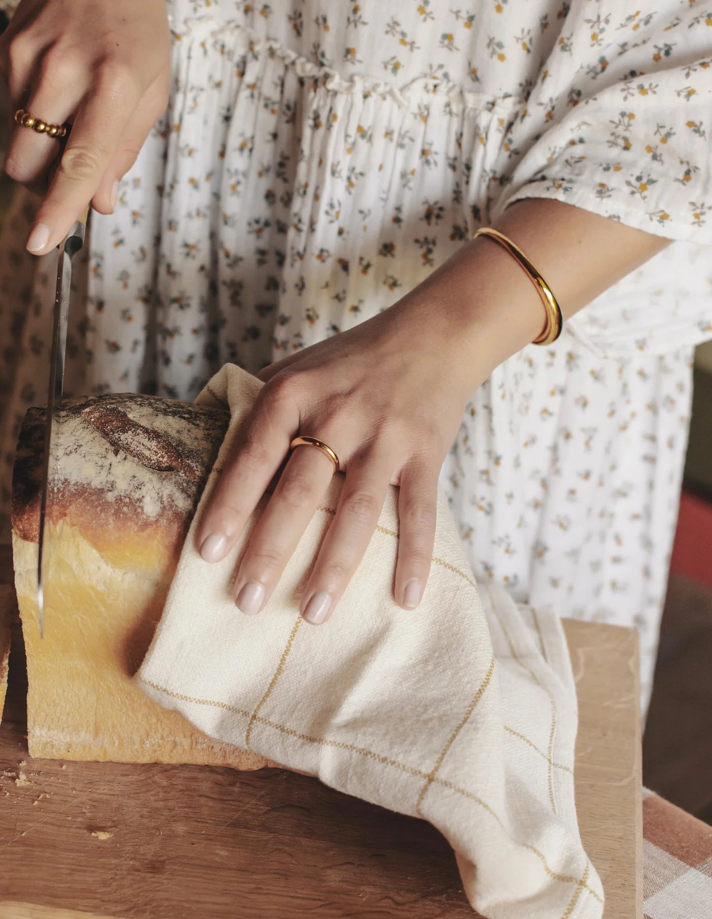 Gold Bold Fluid Cuff Bangle