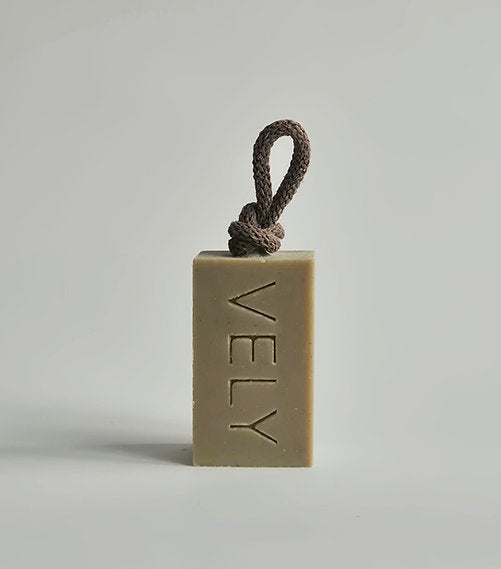Dead Sea Clay Natural Handmade Soap On A Rope "Sea Meditation"
