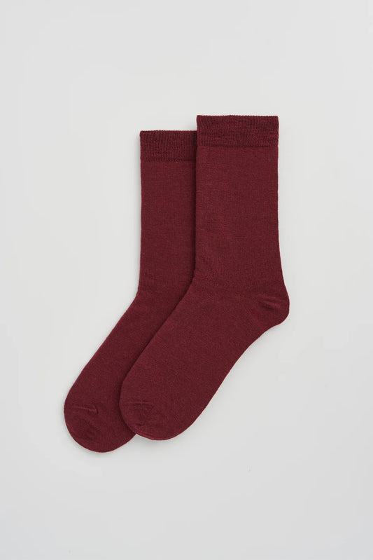 Merino Socks, Dark Plum