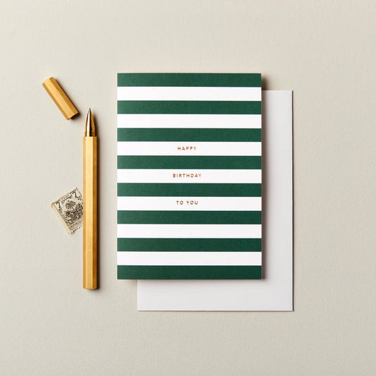 Happy Birthday Stripes Card