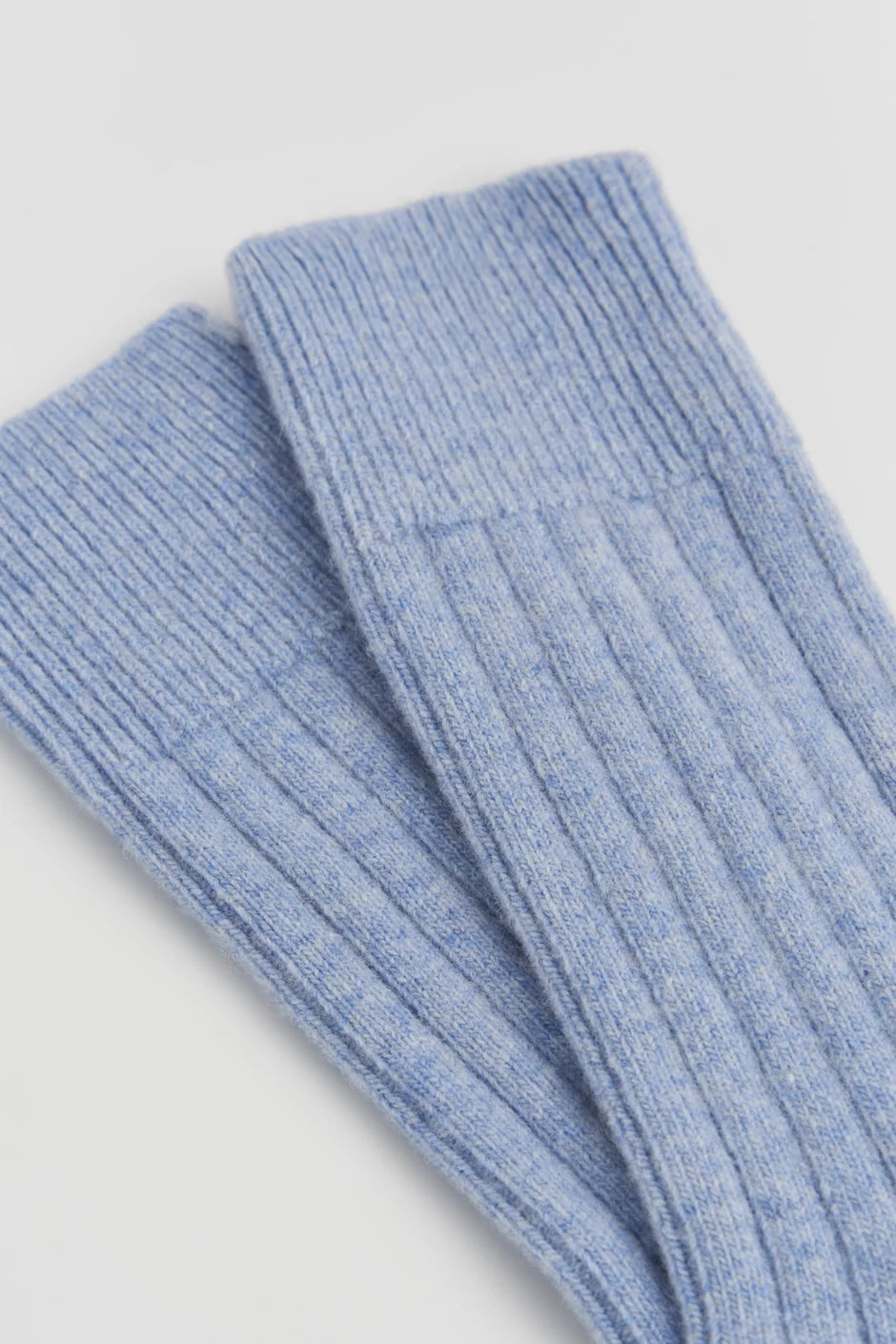 Merino Bed Socks, Morning Blue