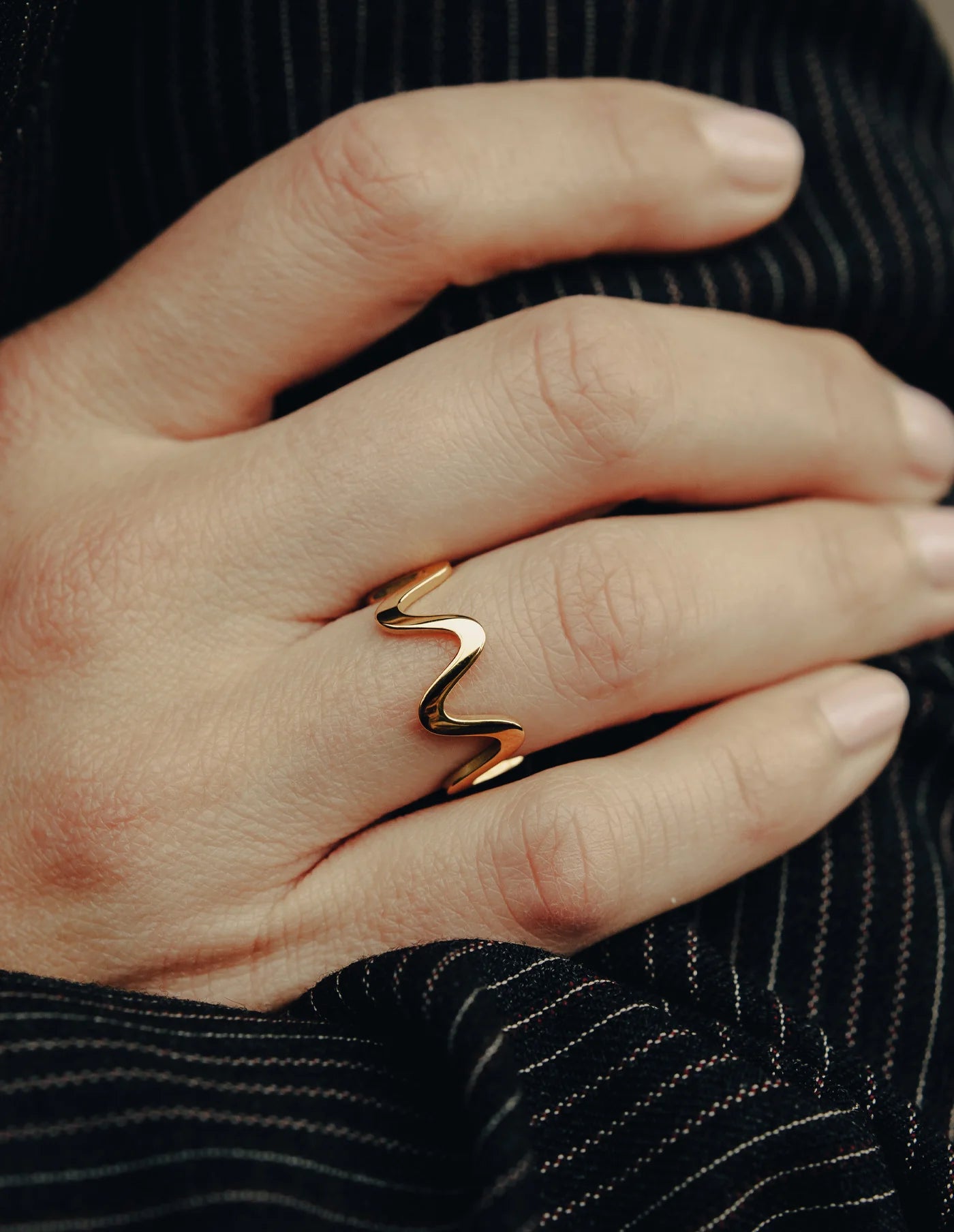 Gold Wave Ring