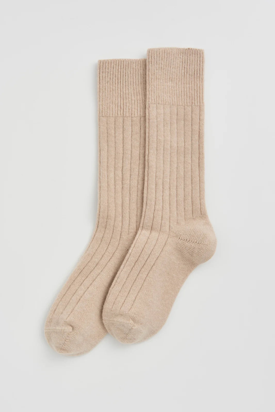 Merino Bed Socks, Milky Tea