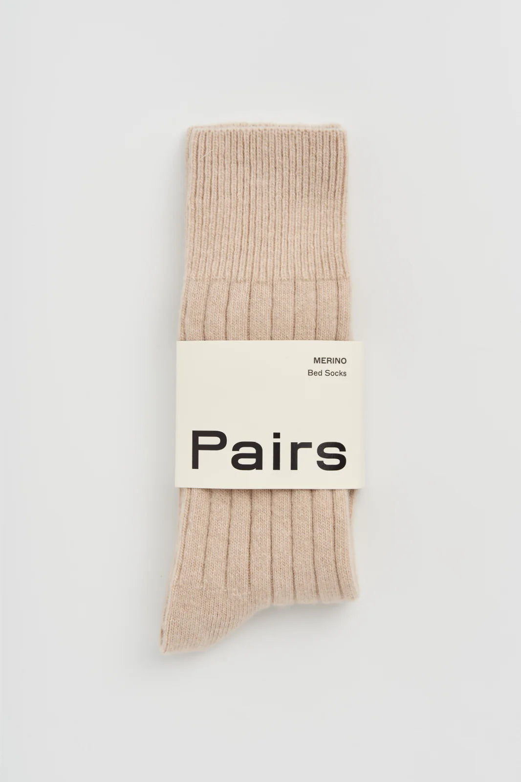 Merino Bed Socks, Milky Tea