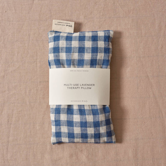 Multi-Use Lavender Therapy Pillow | Linen Fara Gingham