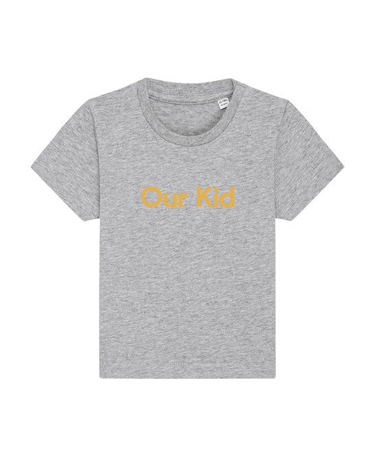 Our Kid T-Shirt, Yellow on Grey