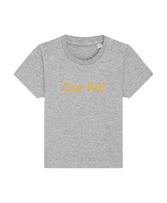 Our Kid T-Shirt, Yellow on Grey